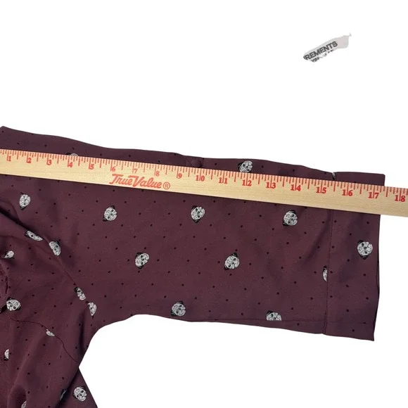 Torrid Harper Blouse Top Pug Dog Print 3/4 Roll Tab Sleeve Plus Size 0 L - Picture 9 of 9